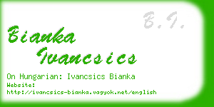 bianka ivancsics business card